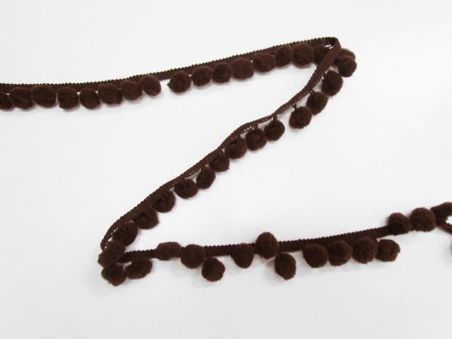 22mm Pom Pom Trim- Chocolate Brown #T959