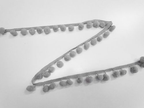 22mm Pom Pom Trim- Cloud Grey #T960