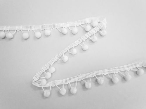 28mm Pom Pom Trim- Feather White #T961