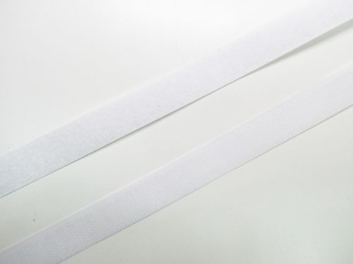 20mm Sew On Hook & Loop Fastener- White