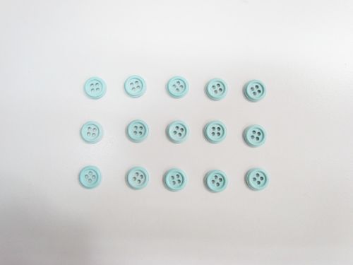 12mm Seaside Blue Buttons- 15pk RW380