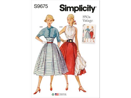 Simplicity Pattern S9699 Misses' Vintage Skirt, Blouse and Jacket- Size U5 (16-18-20-22-24)