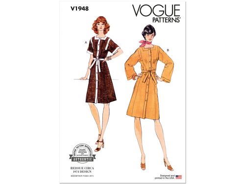 Vogue Pattern V1948 Misses Dress Vintage Elizabeth Burger- Size Y5 (18-20-22-24-26)