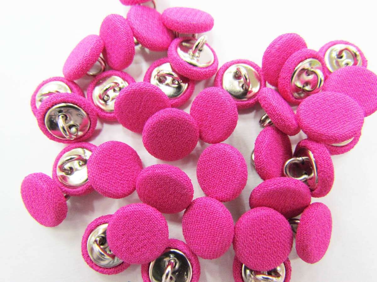 pink fabric buttons