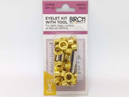 Birch Eyelet Plier & 100 Gold Eyes Gold